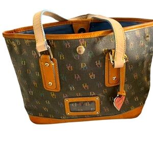 Dooney & Bourke Vintage Y2K canvas leather monogram shoulder bag FLAWS